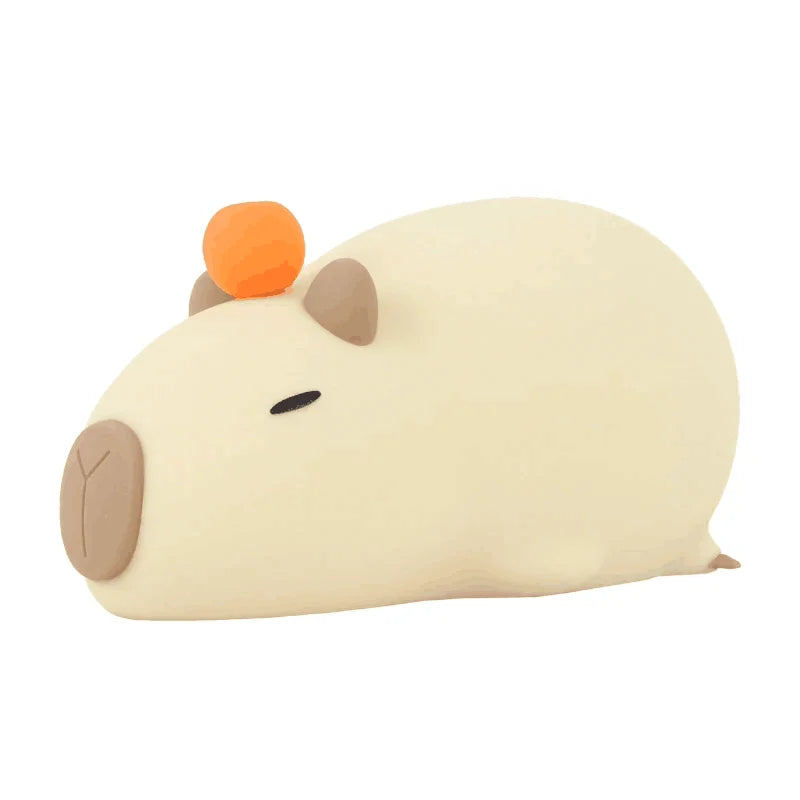 Capybara Silicone Night Light – USB Rechargeable, Dimmable Sleep Lamp for Cozy Decor