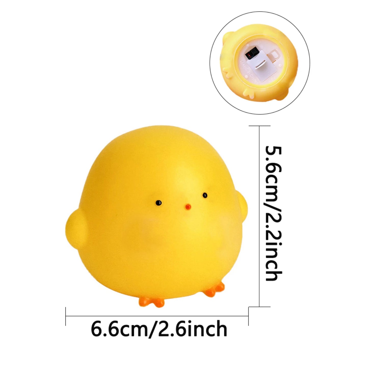 Little Yellow Duck Night Light – Cute Cartoon LED Lamp for Bedroom Decor or Holiday Gifts