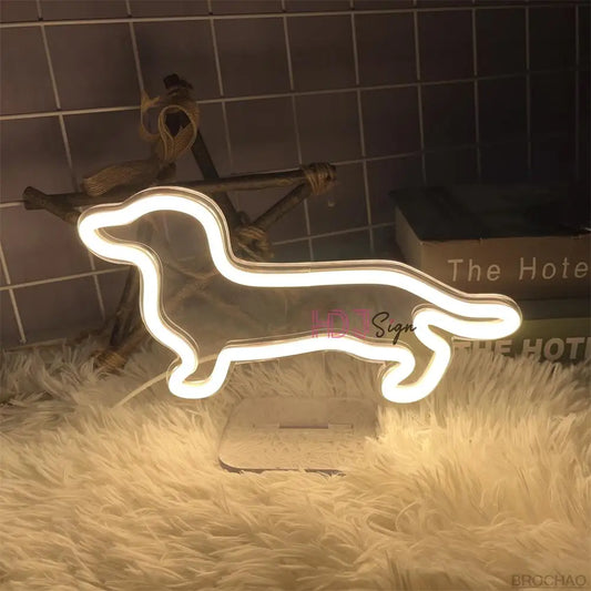 Custom USB Dog LED Neon Light – Creative Desk & Wall Neon Sign for Bedroom, Home, or Birthday Gift