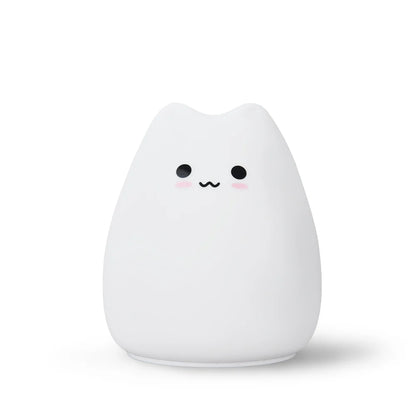 Mini Cat Night Lamp – 7-Color Touch-Control LED Light for Bedroom, Eye-Friendly and Portable