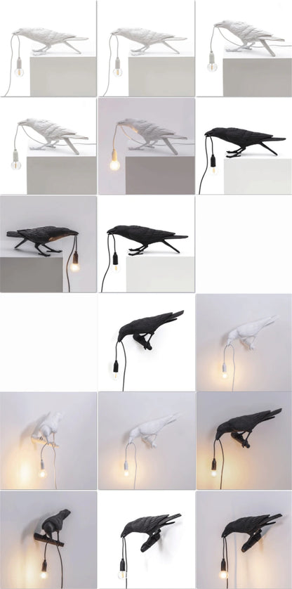 Nordic Lucky Bird Table Lamp – Creative Resin Lighting Fixture for Bedroom and Living Room