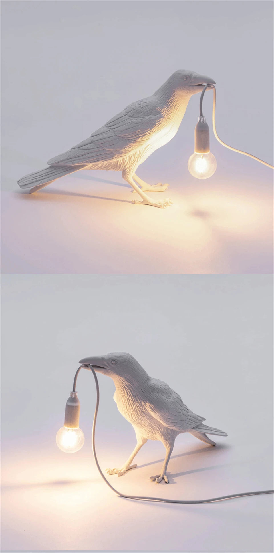 Nordic Lucky Bird Table Lamp – Creative Resin Lighting Fixture for Bedroom and Living Room