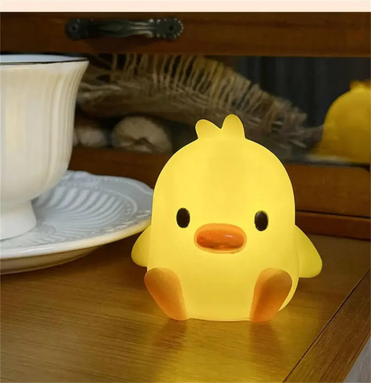 Little Yellow Duck Night Light – Cute Cartoon LED Lamp for Bedroom Decor or Holiday Gifts