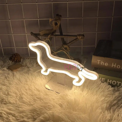 Custom USB Dog LED Neon Light – Creative Desk & Wall Neon Sign for Bedroom, Home, or Birthday Gift