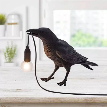 Nordic Lucky Bird Table Lamp – Creative Resin Lighting Fixture for Bedroom and Living Room