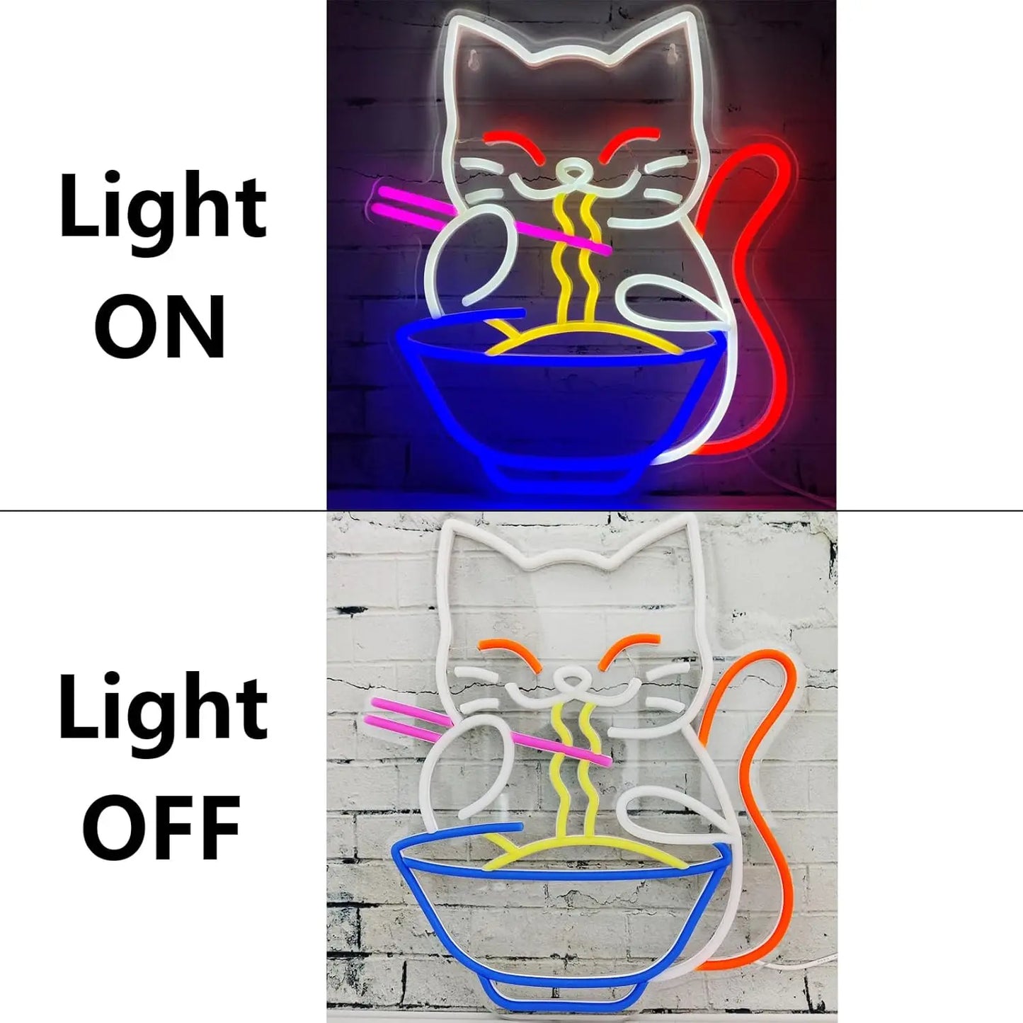 Lucky Cat Neon Sign – LED Light Wall Decor for Home, Bar, Living Room, or Club