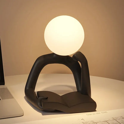 Modern Reader Desk Lamp Ornament – Resin Decorative Light for Desk and Home Decor