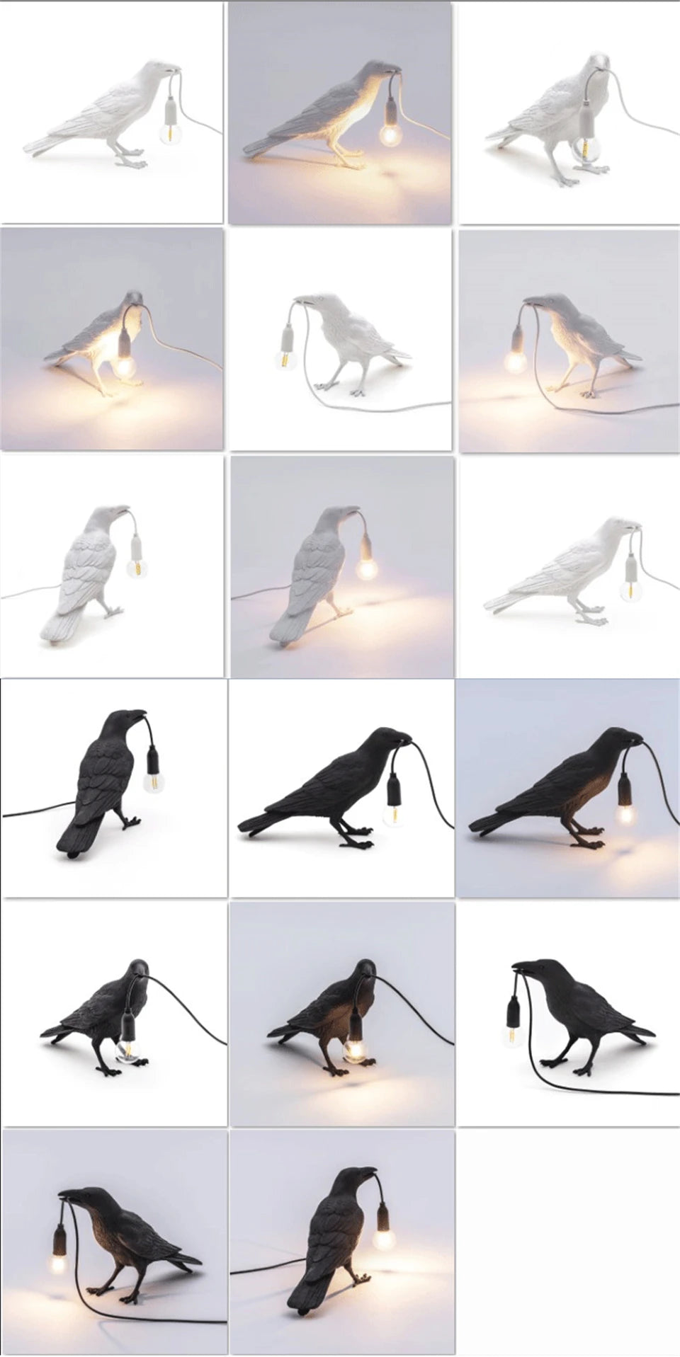 Nordic Lucky Bird Table Lamp – Creative Resin Lighting Fixture for Bedroom and Living Room