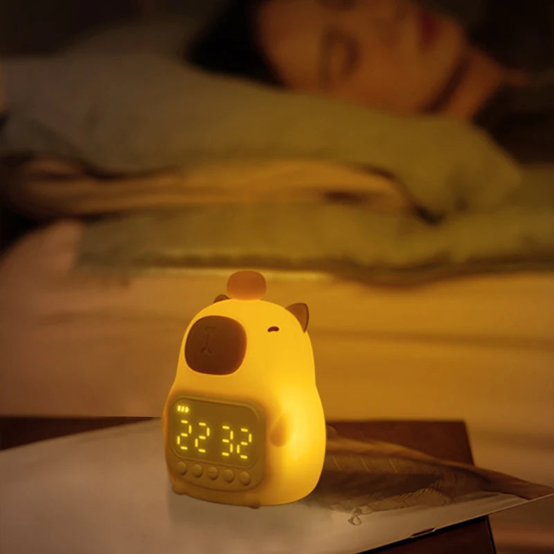 Capybara Silicone Night Light – USB Rechargeable, Dimmable Sleep Lamp for Cozy Decor