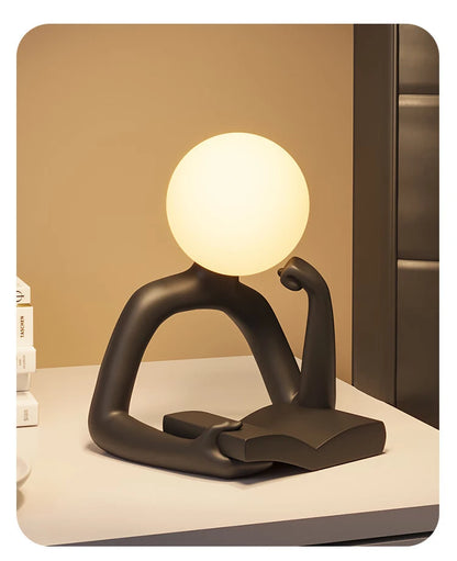 Modern Reader Desk Lamp Ornament – Resin Decorative Light for Desk and Home Decor