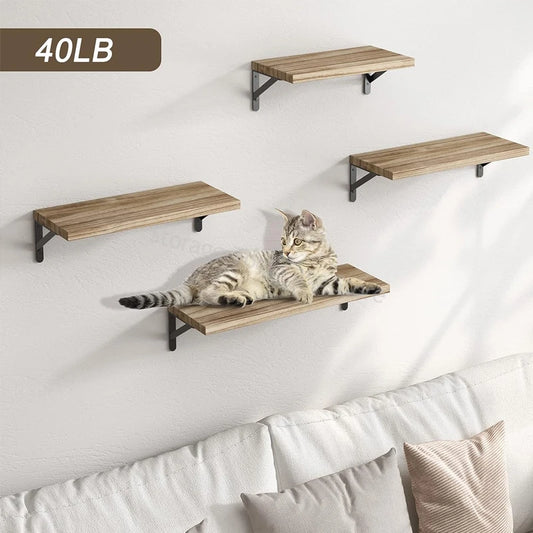 Wall-Mounted Wooden Floating Shelf – Decorative Display Organizer for Living Room, Bathroom, or Kitchen