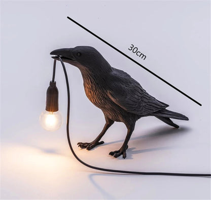 Nordic Lucky Bird Table Lamp – Creative Resin Lighting Fixture for Bedroom and Living Room