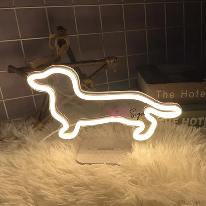 Custom USB Dog LED Neon Light – Creative Desk & Wall Neon Sign for Bedroom, Home, or Birthday Gift