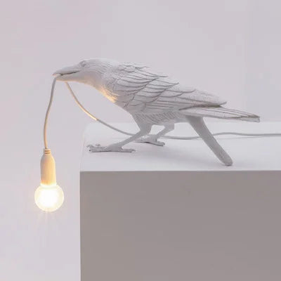 Nordic Lucky Bird Table Lamp – Creative Resin Lighting Fixture for Bedroom and Living Room