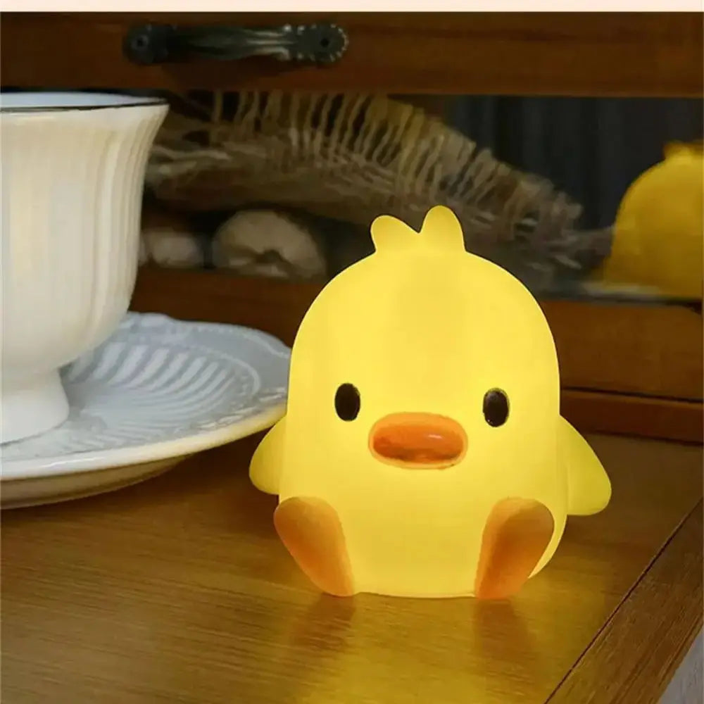 Little Yellow Duck Night Light – Cute Cartoon LED Lamp for Bedroom Decor or Holiday Gifts